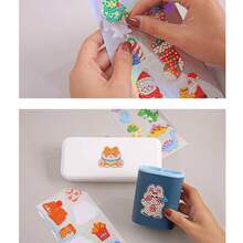 1 pieza Conjunto de juguete de pegatina de diamantes de imitación de 5D con brillo holográfico aleatorio para manualidades DIY