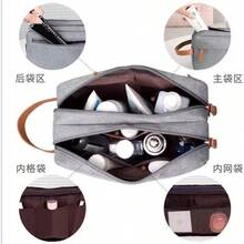 Men's Large Travel Organizer Waterproof Toiletry Bag With Handle - 灰色 - 查看 4