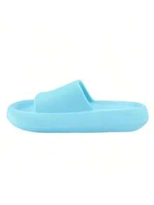 NEW!![BEST-1]Pillow Slippers Non Slip Quick Drying Shower Slides Bathroom Sandals Ultra Cushion Women Flipflop Footwear Walking Shoes Comfort - 天藍色 - 查看 4