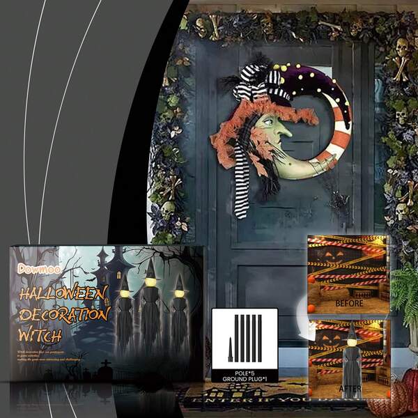 Halloween Witch Figurine, Lightweight And Fun Halloween Decor Prop