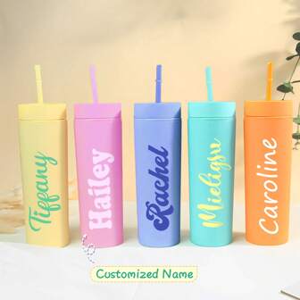 Personlig isolerad mugg, brudtärnefriarmugg, 16oz smal isolerad akrylmugg, brudtärnepresent, bästa vän resemugg, perfekt för frukost och brunch