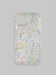 1pc Floral Pattern Transparent Phone Case, Suitable For IPhone 17/17 Air/17 Pro/17 Pro Max And Galaxy Phones, Protective Cover - Multicolor - View 14
