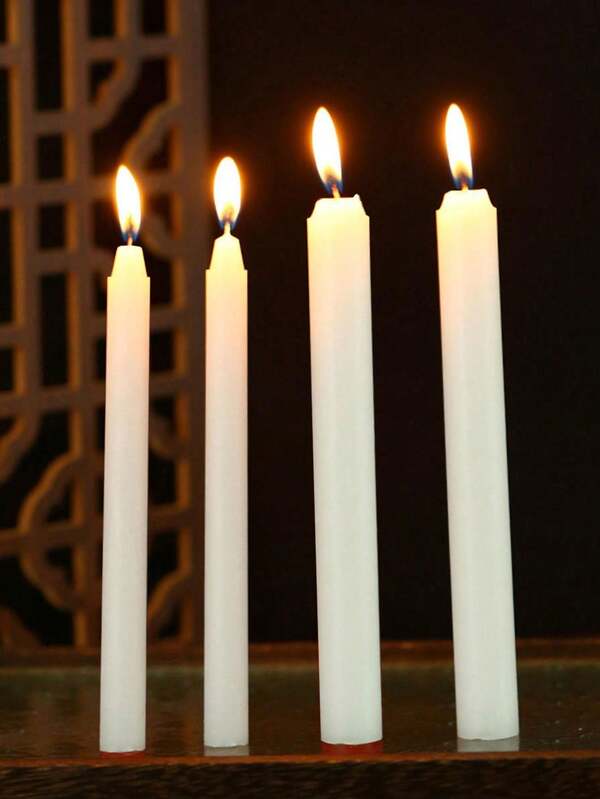 10pcs/Pack Pure Black & White Slim Straight Candles, Suitable For Home Lighting, Emergency Power Outage, Romantic Outdoor Atmosphere, Ideal For Bars, Restaurants, Weddings, Birthdays, Parties, Ceremonies, Anniversaries, Home Decor, And Outdoor Camping
