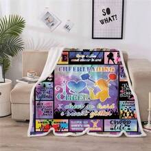Cheerleader Gifts Blanket,Cheerleading Gifts Girls Throw Blanket,Cheer Gifts Cheerleaders Blanket,Cheerleader Blanket Sofa Couch,Cheerleading Birthday Gifts Teen 50x60 - Cheerleader - View 8