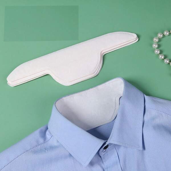 10 piezas de almohadillas desechables para absorber el sudor, forros para cuello y borde de sombrero, parches para axilas, pegatinas invisibles para absorber el sudor en el cuello de la camisa, sombrero, axilas
