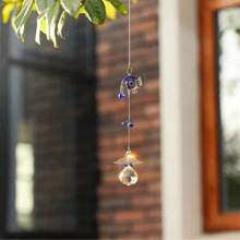 1pc,Evil Eye Crystal Sun Catcher - Optical Prism Rainbow Projection Wind Chime For Entryway Windows, Healing Energy Hanging Ornament With