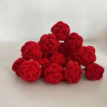 1/3/6/10pcs Handmade Crocheted Rose Flowers, Decor Bouquet, Artificial Flowers, Handmade Flowers, Yarn Flowers. For Wedding Bride Bouquet, Her Gift, Mother's Gift, Teacher's Gift, Creative Gifts. As Home Decor For Restaurant, Living Room, Bedroom, Wedding, Party. Suitable For Spring/Summer Decoration, Christmas, New Year, Valentine's Day, Thanksgiving, Back To School, Wedding, Birthday And Other Holidays