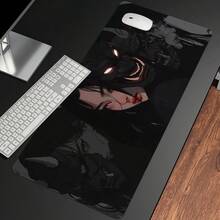 1件创意大号游戏电竞电脑超大加长加厚恶魔与动漫少女鼠标垫桌面垫桌垫防滑鼠标垫可水洗橡胶材质鼠标垫带精准锁边礼物