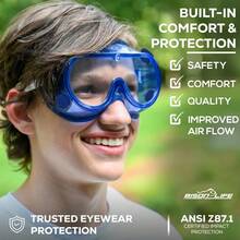 Local Delivery--BISON LIFE Kids Safety Glasses, Bulk Kids Protective Glasses ANSI Z87.1 Safety Glasses For Kids, Science Safety Goggles Pack - Multicolor - View 3