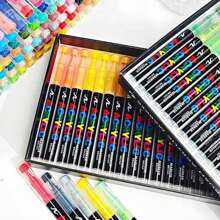 Set de 168 colores, 1 conjunto de 120 colores de rotuladores de marcador acrílico líquido con punta suave, suministros de arte para estudiantes, marcadores para dibujar en zapatos, camisetas, pintura corporal impermeable, grafiti, colorear, útiles escolares, regreso a clases