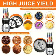SPZTJK Portable Smoothie Blender & Juicer Combo – 5-Speed Personal Blender For Shakes, Smoothies, And Grinding – ABS Material, 220V, Ideal Kitchen Gift For Healthy Recipes, Family, And Friends, Kitchen Appliance | Glossy Finish | Abs Plastic Body, Blenders For Kitchen