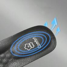 1 par de plantillas de zapatos, plantillas de zapatos transpirables para negocios, plantillas de zapatos casuales cómodas y suaves de PU, adecuadas para hombres y mujeres para ir al trabajo, compatibles con zapatillas de running, baloncesto, deportivas y, con alta elasticidad - Negro - Ver 4