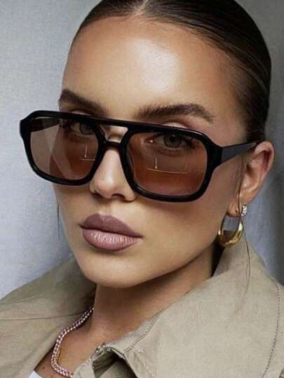 Geometric Frame Fashion Glasses Casual Sunglasses Beach Sun Glasses Beach Accessories For Women Sun Glasses Sunglasses Shades Basics And Suit For Sweater Jeans Sweatpants Hoodie Jackets Dress And Long Sleeve Shirt Fashionable Shade Elegant Outfit Family Outings Travel Vacation Holiday