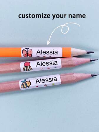 30pcs, 60pcs, 120pcs, 240pcs, 360pcs, 480pcs White Background Black Text Personalized Name Stickers, Tear-Resistant Student Name Labels, Cartoon Non-Adhesive Stickers, PVC Material Stickers For Stationery, Books, Water Bottles And Other Smooth Surfaces, Fade-Resistant, Student Stickers School Supplies,Back To School,Multi-Functional,Ornamental,Reusable,Modern,Colorful,Cute,Vintage,Cartoon,Kawaii,Custom,Personalized,Unique,Customized,Workers,Clients,Students,For Business/Work/Office,For School