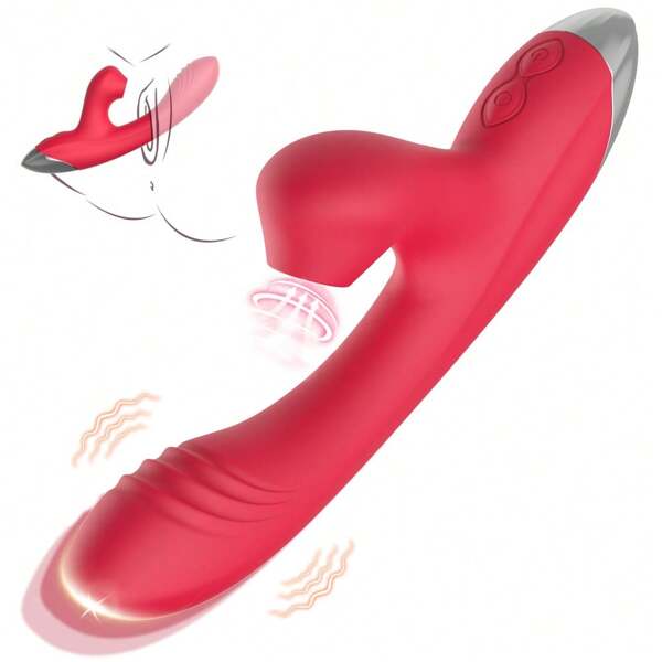 Vibrador con penetración pulsátil para mujeres, estimulador del punto G en forma de rosa, estimulador del clítoris, juguetes sexuales, dildo vibrador con 10 modos de vibración que incluye simulación de lamido, vibradores tipo conejo, juguete sexual para adultos para mujeres y parejas