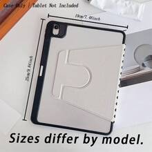 1 Piece Folio Protective Tablet Case With Pen Holder Compatible With IPad 10.9/10.2/ Air 5th Gen/Pro11/10th/9.7/Air 2/IPad (7th Gen)/ IPad (8th Gen)/IPad Air 4/5/IPad Pro 11/IPad 10th Generation 10.9-Inch 2022 Smart Case/IPad Air 13(M3 2025)/IPad Air 11(M3 2025)/IPad Air 11(M3 2025)/IPad 11(A16 2025)/Galaxy Tab S9/A9/S10+, Wake Function/Tablet Accessories/Stylish Tablet Accessories - Multicolor - View 5