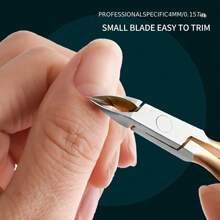 Professional Cuticle Nipper - Stainless Steel Precision Nail Trimmer For Manicure & Pedicure, Gold Tone Dead Skin & Hangnail Clipper, Salon-Grade Essential Tool,Nail Supplies,Nail Tools,Nail Art Tools,Back To School,Nails,Nail Tools For Press On Nails,Manicure Pedicure Tools