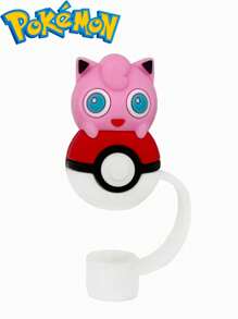 pokemon Pokemon Cute Character Silicone Straw Top Cover, Dust-Proof Pikachu Reusable Straw Tip For 30 And 40 Ounces Cups With Handles - Fits 10mm Straws, 1 Pc , Perfect Party Gift, Office Supplies, Birthday Gift Toy, Pikachu, Handmade Set, Fashion, Ideal Gift For Party Collection