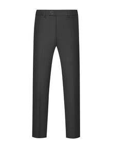 Furuyal 男士正装裤，纯色直筒休闲轻便款，适合商务、婚礼、派对等场合，深灰色，尺码 XS-3XL - 深灰色 - 查看 4