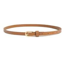3 pezzi/1 pezzo/5 pezzi Cintura in metallo a forma di U, con fibbia sottile alla moda, in PU casual, decorazione con fibbia a perno per vestiti, maglioni, cappotti