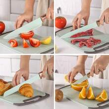 19-Piece High-Grade Stainless Steel Stylish And Practical Kitchen Knife Set, 5 Sharp Chef's Knives With 9 Pieces Of Silicone Kitchenware, Whisk Tongs And Cutting Board Silicone Easy To Clean, Dishwasher Ready, Suitable For Cooking Enthusiasts, Pastry Chefs, Chefs Essential Kitchen Utensils Set, Gift Essentials - 薄荷綠 - 查看 3