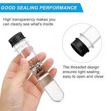 18Pcs 45ml Clear Plastic Test Tubes, With Screw Caps, For Scientific Experiments, Bath Salts, Candy Storage, Party Favors, Can For Durable And Reusable Use, Suitable For The Storage Of Spices, Beads And Powder, Be Used In Scientific Experiments