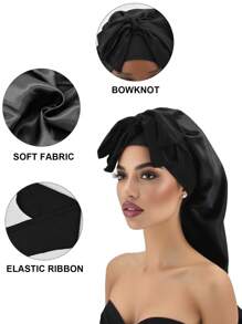 1 pieza Gorro de satén largo, Gorro de seda para cabello, Gorro para dormir, Gorro para trenzas largas, Gorro de cuidado del cabello reutilizable y ajustable, Gorro para dormir para mujeres