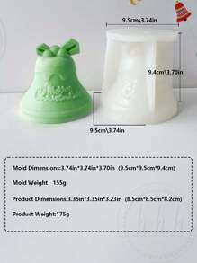 3D Silicone Mold For Christmas Bell - DIY Handmade Crafts, Suitable For Soap, Candles, And Resin - Holiday Home Decoration Casting Tool