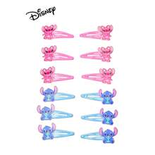 6 bucăți de cleme de păr acrilice cu design Disney Stitch, accesorii drăguțe pentru păr, colorate și la modă, potrivite pentru decor