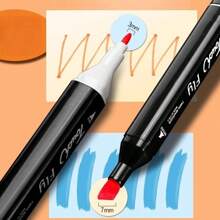 36/48/60/80/120 Color Dual-Tip Acrylic Marker Pen & Watercolor Pen Set, Professional Artist Supplies For Anime, Drawing, Design, Painting, School Supplies,Back To School