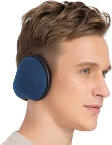 Foldable Fleece Ear Warmers For Outdoor Skiing - A-深藍色 - 查看 1