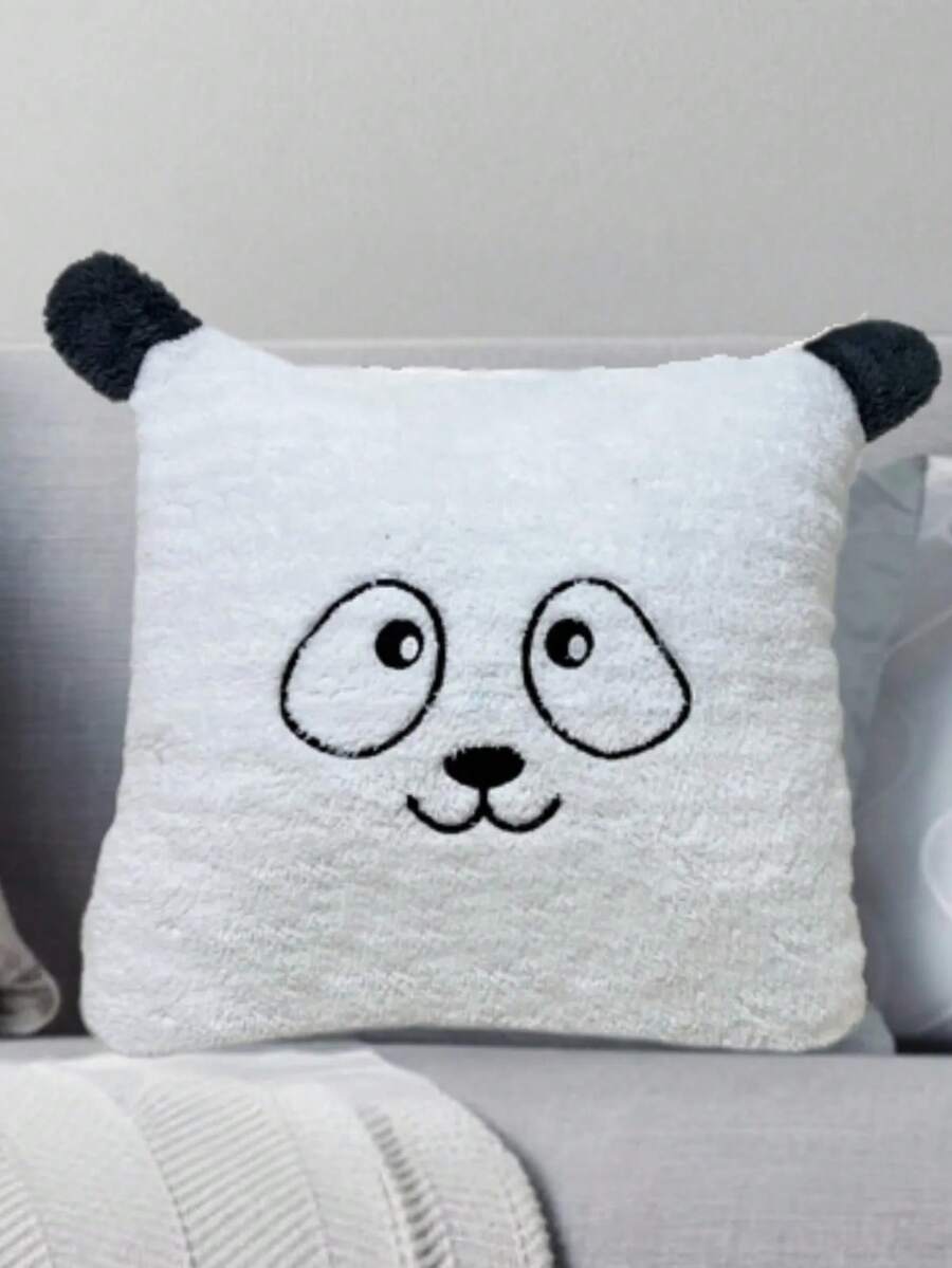 In der Türkei hergestellte - Panda dekorative Kissenbezüge - 2 Stücke, 44x44 cm, 100% türkische Baumwolle - Weiss - Übersicht 1