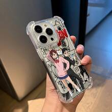 Funda de Teléfono Anime New Dandadan Compatible con 17 16/15/14/13/12/11 Pro/X/XR/XS/8/Plus, Funda Transparente Suave a Prueba de Golpes - Colores mixtos - Ver 2