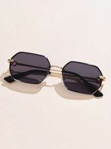 1 pièce Lunettes de mode homme à monture métallique hexagonale, style classique simple et décontracté. Polyvalentes pour un usage quotidien, extérieur, sport et photographie de rue. Décoration de mode