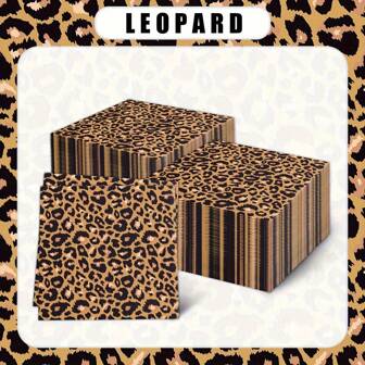 Leopard Print Party Napkins Leopard Print Theme Party Paper Napkins Disposable Party Napkins Set Leopard Print Paper Luncheon Napkins Animal Leopard Print Theme Party Supplies