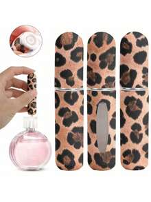 Flacone di profumo ricaricabile da 5ml con motivo leopardato, atomizzatore di alta qualità, bottiglia spray per profumo da viaggio portatile