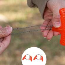 2Pcs Portable Outdoor Gear - Mini Pocket Saw, Camping Survival Steel Wire Saw, Aquatic Plant Saw, Lightweight Line Saw, Hiking Equipment