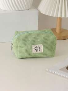 1 Pieza Estuche de lápices de burbuja simple, diseño de logotipo de flor hermosa, estuche de lápices portátil para almacenamiento de artículos de oficina y escolares, regalo de regreso a la escuela para amigos, útiles escolares, mochila escolar - Multicolor - Ver 13