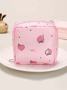 1pc Cute Cartoon Multi.Purpose Waterproof StorageBag-Big Capacity SanitaryNapkin Storage Bag CosmeticStorage Bag Student TravelEssentials Pencil Bag WalletStationery Storage Bag(ThePrinting Position Of ThePattern Is Not Fixed),BohoVibes