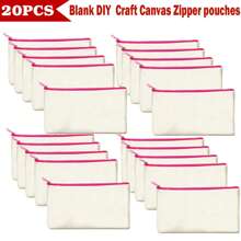 40/20/10/5pcs Set Blank Canvas Tote Bags, Digital Printing Craft DIY Handmade Gift Bag Multipurpose Set, Portable Cosmetic Bag/Toiletry Kit Travel Makeup Set, Express Love & Gratitude Gift Packtravel Essentials For Vacation Summer Holiday Back To School School Stuff Bag For School Travel Bag For Women Makeup Bag For Travel