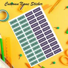 96/192/288/384 件定制姓名贴纸 - 非常适合学校用品、返校：适用于笔记本、钢笔等
