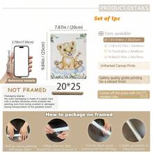 1 pieza Decoración de habitación de bebé. Arte de pared de dibujos animados de acuarela escandinava simple para decorar la habitación del bebé. Mural de animales de la vida salvaje para la sala de estar, dormitorio o baño del bebé. Arte de pared para la guardería. Regalos de bienvenida para baby shower, regalos para niños, decoración para la sala de juegos, impresiones para la habitación del niño pequeño, arte de pared ecléctico para la guardería. Decoración de habitación de bebé: decoración infantil linda y lúdica. Múltiples tamaños de 20 a 70 cm, con o sin marco disponible para la decoración de la habitación del bebé. Decoración del hogar, arte de pared de verano. Decoración de otoño - Multicolor - Ver 21