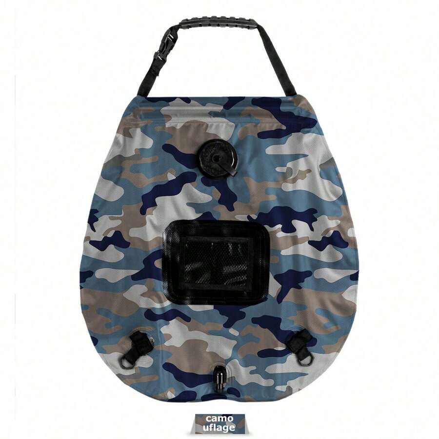 20L Water Bags Outdoor Camping Solar Heat Shower Bag Portable Compact Heated - Camouflage - View 1