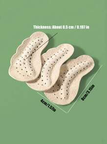 1-5 Pairs Of Leather Forefoot Stickers For High Heels, Soft Shock-Absorbing, Sweat-Absorbing And Anti-Slip Stickers For Summer Sandals, Self-Adhesive Invisible Anti-Slip Forefoot Pads