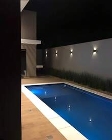 Kit 3 Wall Lights 2 Beam Strips - Indoor And Outdoor Decorative Lighting For Garden, Wall, Pool And Corridor - Brown, Black Or White Colors - 白色 - 查看 5