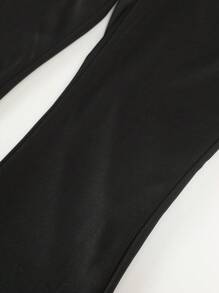 Pantaloni de yoga elastici cu talie înaltă, versatili, în culori solide, pentru fete Tween