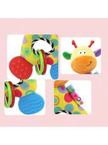 Giraffe Plush Doll & O-Shaped Teether Combo, Adorable Baby Teething Doll, Newborn Stuffed Animal Doll For 0-12 Months Baby, Baby Dolls 12 Months, Dolls Baby, Dolls For Babies
