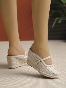 Stylish & Versatile Shiny Silver Breathable Bowknot Strap High Heel Pumps