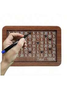 Set de 2 piezas: 1 bolígrafo marcador y 1 alcancía de madera con contador numerado, en tono marrón claro, caja de monedas decorativa de escritorio, artículo esencial para volver al colegio, caja de ahorro de madera para efectivo, nueva caja de ahorro de madera 2025, decoración del hogar, adornos y accesorios de decoración del hogar, caja de ahorro de efectivo, hucha con contador, caja de dinero de madera con ranura para monedas y números, mejor regalo para Halloween, decoración navideña, color y estilo aleatorios