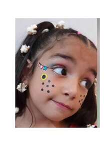 Makeup For Festa Junina Country Party Sticker - 彩色 - 查看 2